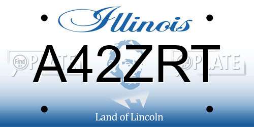 A42ZRT Illinois License Plate