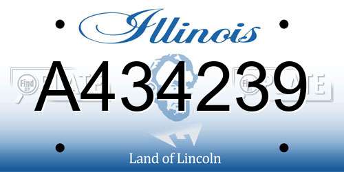 A434239 Illinois License Plate