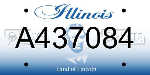 A437084 Illinois License Plate