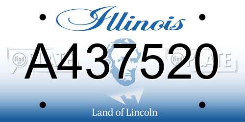 A437520 Illinois License Plate