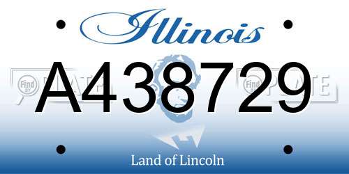 A438729 Illinois License Plate