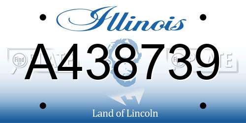 A438739 Illinois License Plate