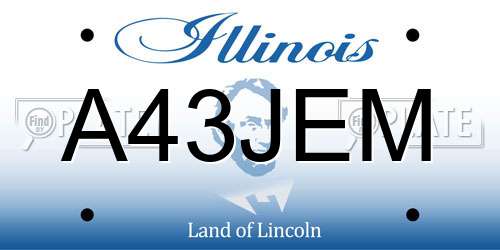 A43JEM Illinois License Plate