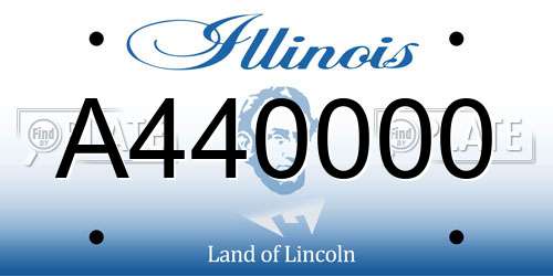 A440000 Illinois License Plate
