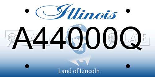 A44000Q Illinois License Plate