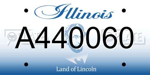 A440060 Illinois License Plate