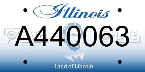 A440063 Illinois License Plate
