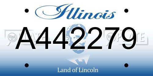 A442279 Illinois License Plate