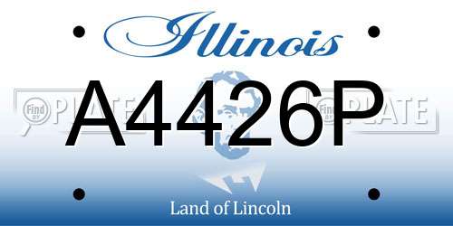 A4426P Illinois License Plate