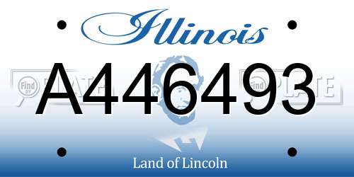 A446493 Illinois License Plate