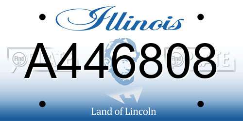 A446808 Illinois License Plate