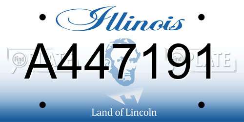 A447191 Illinois License Plate