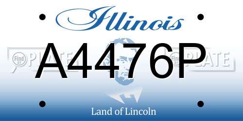 A4476P Illinois License Plate