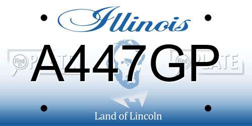 A447GP Illinois License Plate