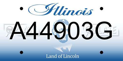A44903G Illinois License Plate