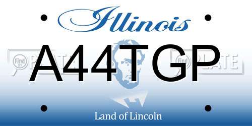 A44TGP Illinois License Plate