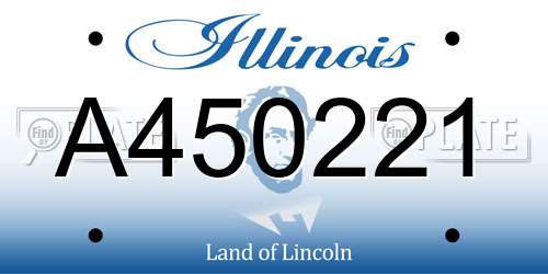 A450221 Illinois License Plate