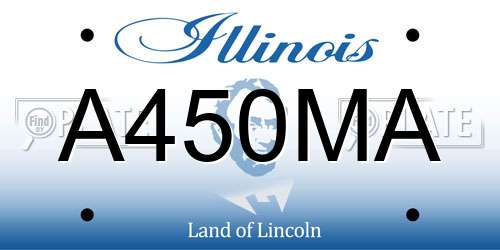 A450MA Illinois License Plate