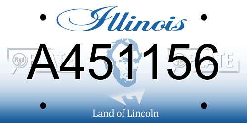 A451156 Illinois License Plate