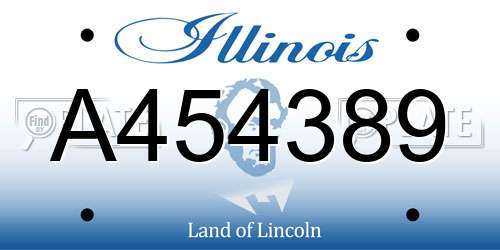 A454389 Illinois License Plate