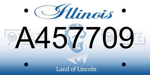 A457709 Illinois License Plate