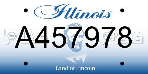 A457978 Illinois License Plate