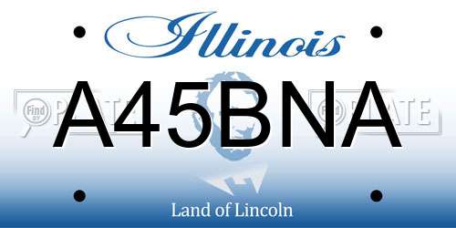 A45BNA Illinois License Plate