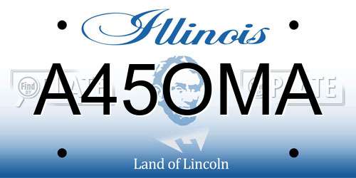 A45OMA Illinois License Plate