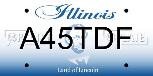 A45TDF Illinois License Plate
