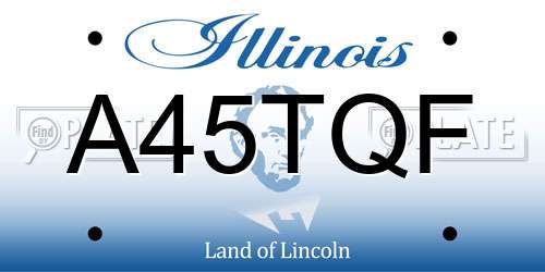A45TQF Illinois License Plate