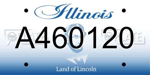 A460120 Illinois License Plate