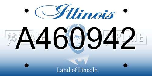 A460942 Illinois License Plate