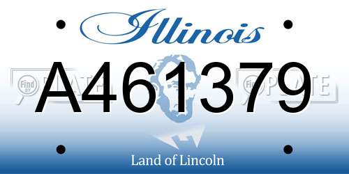 A461379 Illinois License Plate