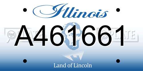 A461661 Illinois License Plate