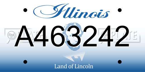 A463242 Illinois License Plate
