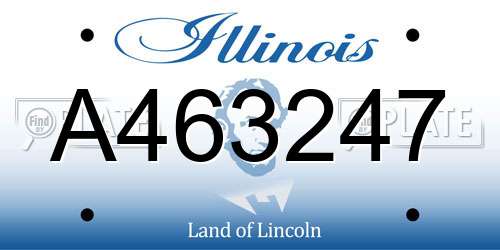 A463247 Illinois License Plate