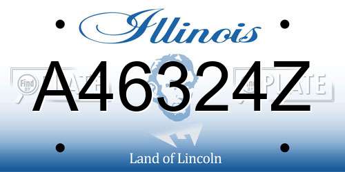 A46324Z Illinois License Plate
