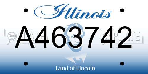 A463742 Illinois License Plate