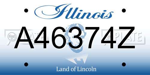 A46374Z Illinois License Plate