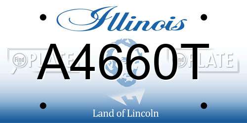 A4660T Illinois License Plate
