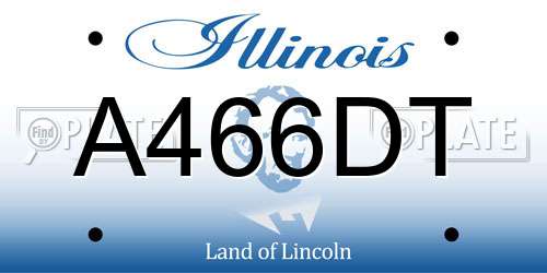 A466DT Illinois License Plate