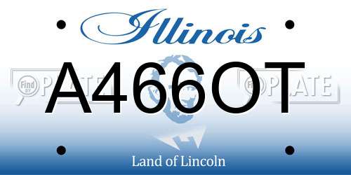A466OT Illinois License Plate