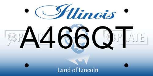 A466QT Illinois License Plate