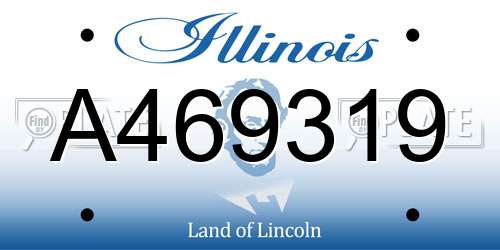 A469319 Illinois License Plate