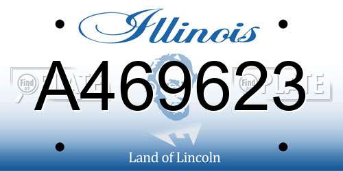A469623 Illinois License Plate