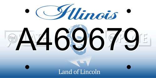 A469679 Illinois License Plate