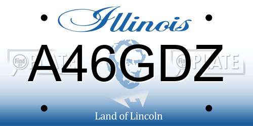 A46GDZ Illinois License Plate
