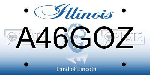 A46GOZ Illinois License Plate