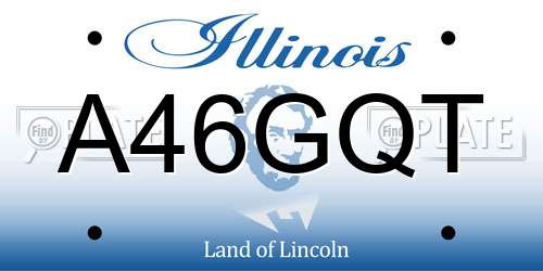 A46GQT Illinois License Plate