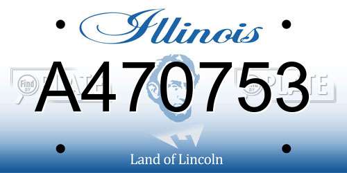 A470753 Illinois License Plate